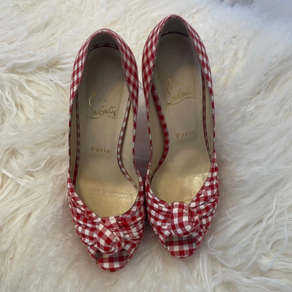 Shoes - Christian Louboutin gingham heels